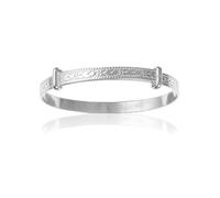 5MM Wide Engraved / Embossed Tribal Pattern/Design Expanding / Expandable / Adjustable Bangle Bracelet for Baby/Child/Children/Women - 925 Sterling Silver - Size: BABY (Small)