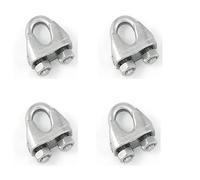 5mm Wire Rope Clamps- A4 316 Marine Grade Stainless Steel U Bolt Saddle Fasteners for Boat Rigging, Yacht, Sailing, Fencing & Outdoor Cable Tensioning (Pack of 4)