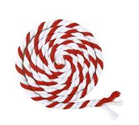 5mm x 90m Colourful Cotton Cord,3 Stand Natural Cotton Twisted Macrame Rope for DIY Crafts Knitting Gift Wrapping Christmas Home Decor String Rope (Red White)