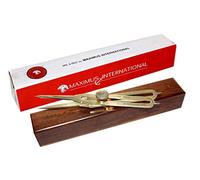 5MoonSun5's Artist Proportional Scale Divider Drawing Tool Professional 6” Long Solid Brass with Heavy Duty Point Executive Promotional Drafting Gift with Wooden Box Great Tool for Art Projector
