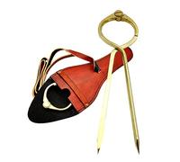 5MoonSun5's Vintage Navigation Straight Pattern Artist Divider Solid Brass Drawing Tool Professional 8” Long Divider Marine Navigation Compass with Handmade Leather case (8 inch Brass tip)