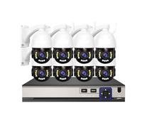 5MP 30X Zoom POE PTZ Camera With 4K 8CH NVR System Color Night Vision Auto Traking CCTV Security Surveillance(1T,8ch nvr 8 cam)