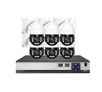 5MP 30X Zoom POE PTZ Camera With 4K 8CH NVR System Color Night Vision Auto Traking CCTV Security Surveillance(2T,8ch nvr 6 cam)