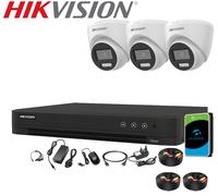 5MP 3K CCTV System TVI ColorVu Hybrid Light IP67 4/8CH Hikvision AcuSense DVR