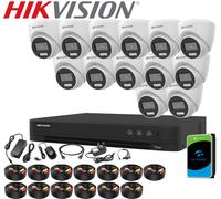 5MP 3K Hikvision ColorVu CCTV System Kit Smart Hybrid Light, Audio AI Detection