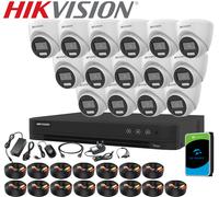 5MP 3K Hikvision ColorVu CCTV System Kit Smart Hybrid Light, Audio AI Detection