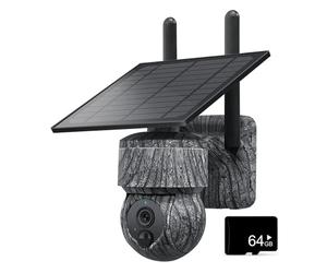 5MP Solar Hunting Camera 4G SIM Wireless PTZ Camera With Solar Panel Two Way Audio Outdoor Waterproof Wildlife Trail Camera(Only 5MP 4G Camera)