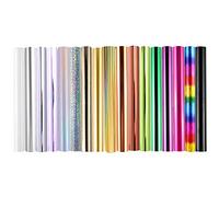 5mx19.3cm 17 Rolls Toner Reactive Foil Paper Hot Stamping Wrapping Paper for Card Making Sparkling Craftwork Scrapbooking Paper Crafts Handmade Foil by Laser Printer and Laminator