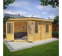 5mx3m Mercia Corner Lodge Log Cabin - 28mm Logs