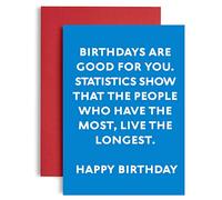 5NJI New Statistics show those with more birthdays live longer - Funny Birthday Card for him - Funny birthday card for friend women - Funny Birthday cards for men - Men happy birthday card for her…