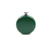 5oz Round Shaped Portable Hip Flask, Popular Army Green Painting 304 Stainless Steel