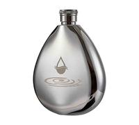 5oz Teardrop Flask, 304 Stainless Steel Wine Drinking Pot with Pouring Spout, Portable Camping Flask, Pocket Hip Liquor Whisky Drinkware(Mirror Silver)