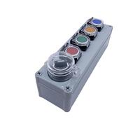 5P Push Button Rotary Switch Control Box Five Position Waterproof With Cover Momentary Reset Start Stop NO NC Plastic Enclosure