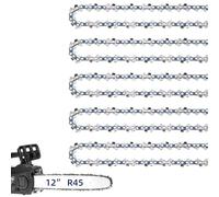 5Pack 12 Inch Chainsaw Chain Fits Dewalt 3/8" LP Pitch .043" Gauge 45 Drive Links Fit for Dewalt 20V DCCS620 DCCS620B DCCS620P1 DWO1DT612, WG350/380, LCS1240, Kobalt 1224, HUSQVARNA, ECHO, R45