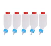 5Pack 500ml Lamb Milk Bottle with Hanging Hook and Lamb Teat | Livestock Breeding Equipment and Animal Breast Feeder for Goat Feeder Livestock Nursing