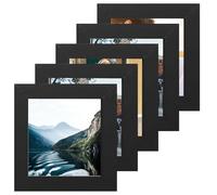5Pack 5x5 Inch Frame, Square Photo Frames with Plexiglass for Picture 5x5, Small Wall Gallery Photo Frames, Backing for Display on Table Desk Top or Wall Hanging, Home Office Decoration