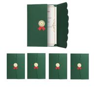 5Pack Diploma Cover A4 Award Certificate Holder Tri-Fold Invitation Card Cover Stock Certificates Cover Professional for Award Recognition Certificates Documents Paper Contract,Green 21.8X 30.4CM