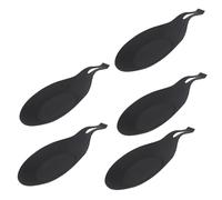 5Pack Fashion Spoon Rest Cooking Tool Rest Kitchen Counter Decors Spoon Utensils Holders Thermoplastic Elastomer Texture Cooking Tool Pad
