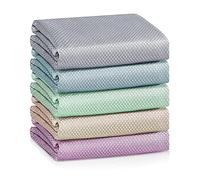5Pack Fish Scale Streak Free Miracle Cleaning Cloth, Microfiber Polishing Cloth, Easy Clean Nanoscale, Highly Absorbent Lint Free Streak-Free Reusable Cloths for Glass, Car, Windows, Mirrors, Dishes