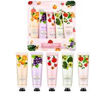 5Pack Hand Cream Set - Hand Lotion for Nourish Dry Cracked Chapped Hands/Plant Fragrance Mini Hand Cream Set, Deeply Moisturising & Nourishing Lotion Gift Set (Fruity)