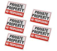 5Pack High Visibilities Not Trespassing Yard Sign Aluminum Metal Plaques For Home And Outdoor Use On Property Protective No Trespassing Yard Decors