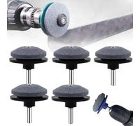 5Pack Lawn Mower Blade Sharpener, Sharpening Tool, Garden Tool Sharpener for Multiple Shear Blades, Lawn Mower Blade Sharpener with Lawn Mower Edge Attachment Device (Black -5pcs)