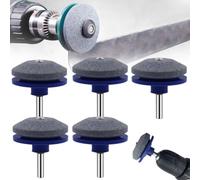 5Pack Lawn Mower Blade Sharpener, Sharpening Tool, Garden Tool Sharpener for Multiple Shear Blades, Lawn Mower Blade Sharpener with Lawn Mower Edge Attachment Device (Blue -5pcs)