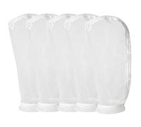 5Pack Nylon Mesh Filter Socks 4 Inch Ring 50-800 Micron by 14 Inch Long - Aquarium Water Filter Bags (150 Micron 4" Ring)