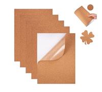 5PACK Plain Cork Sheets for Crafts 1mm Thick,Self Adhesive Cork Boards for Walls(12x8inch)