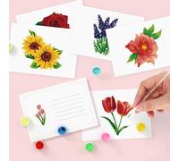 5Pack Retro Cocktail Paint by Numbers Kit,Paint by Numbers Greeting Card for Adults with 3 Brushes,DIY Acrylic Watercolor Oil Painting by Number On Canvas Without Frame for Home Wall Decor