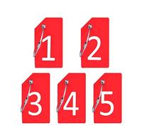 5Pack Silicone Luggage Tag with Name ID Card Perfect to Quickly Spot Luggage Suitcase by Ovener, Red 1-5, OneSize