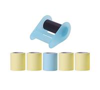 5Pack Sticky Notes Roll Self-Stick Note Pads Memo Message Pad Color Sticky Notes Set Writing Paper with Tape Dispenser Refill for Home School Office