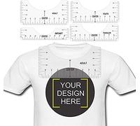 5Pack T-Shirt Alignment Ruler, T Shirt Ruler Guide Vinyl Ruler Guide for Making Fashion Center Design Black, (4 Tshirt Rulers Included)