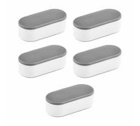 5Pack Toilet Seat Bumpers,45 * 20 * 16mm Universal Anti-Scratch Grip(Grey)