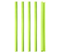 5Packs Reusable Open Silicone Straws,Snap Straw-Openable Design, Easy to Clean,Hot and Cold Compatible-Washable Reusable Flexible Collapsible Straw (Green)