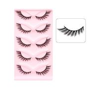 5Pairs 3D Cats Eyes Lashes False Eyelash Handmade Wispy Volume Eyelashes Full Strip Lashes Makeup Fake Lashes