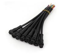 5Pairs Black Waterproof IP68 2/3/4/5/6/8 Pin 20cm Male and Female LED Strip Outdoor Cable Connector BIANMTSW(5Pairs 6Pin 6x0.2mm)