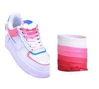 5pairs Flat Shoe Laces Rainbow Shoelaces Men And Women Universal Casual Canvas Shoes Colorful Shoelace For Kids Adults(Red,90cm)