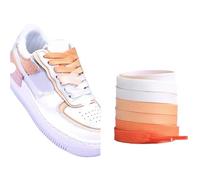 5pairs Flat Shoe Laces Rainbow Shoelaces Men And Women Universal Casual Canvas Shoes Colorful Shoelace For Kids Adults(Orange,90cm)