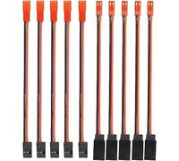 5Pairs JST Plug to JR Connector Male Female Cable Servo Adapter Cable 22AWG 10CM Silicone Wire for RC Cars Trucks Plane RC FPV Racing Drone Helicopter