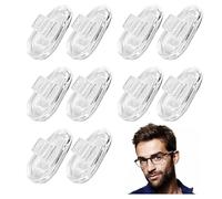 5Pairs Nose Glasses Nose Pads,Glasses Silicone Nose Pads Anti-Slip,Replacement Spectacles Repair Tool, Glasses Nose Pads Non Slip Protective Covers for Inserted to Glasses(Clear)