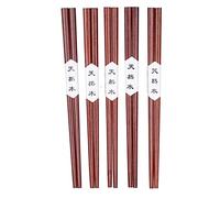 5Pairs Wooden Chopsticks Reusable Durable Wood Chopsticks for Home Kitchen Hotel
