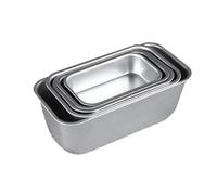 5Pc/1set Square Box Mold Baking Tool Aluminum Alloy Non-Stick Bread Cheese Cake Toast Pan DIY Kitchen Baking Cake Mold