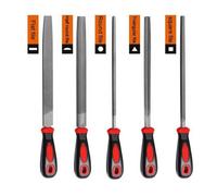 5Pc 6 Inch Engineers File Set For Metal Round Flat Triangular Half Round Square