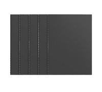 5PC-A5 Kraft Paper Notepad Students Thicken Blank Square of Horizontal Line-Black Card [B5/ Horizontal Line]