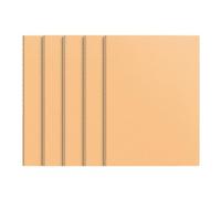 5PC-A5 Kraft Paper Notepad Students Thicken Horizontal Blank Squares-Cowhide [B5/ Square]