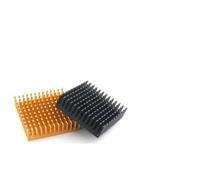 5PC Aluminum Heatsink For IC Chip Cooling - 40x40x11mm Extruded Radiator, Black/Gold Finish, Electronics Thermal Management
