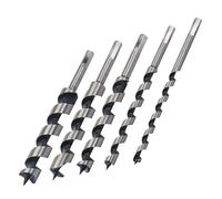 5pc Auger Drill Bit Set 10-25mm High Carbon Steel Wood Joinery Silverline 298528
