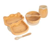 5pc Bamboo Llama Baby Weaning Set Tiny Dining Beige One Size
