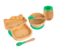 5pc Bamboo Llama Baby Weaning Set Tiny Dining Green One Size